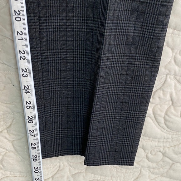 NEW Hilary Radley Gray Plaid Dress Pants Straight Leg Trousers - Picture 8 of 13